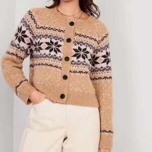 OLD NAVY Fair Isle Cardigan Sweater
